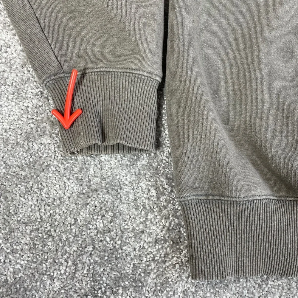 North Face Hoodie Mens Medium Sweatshirt Glitch Logo Fleece Pullover‎ Gray